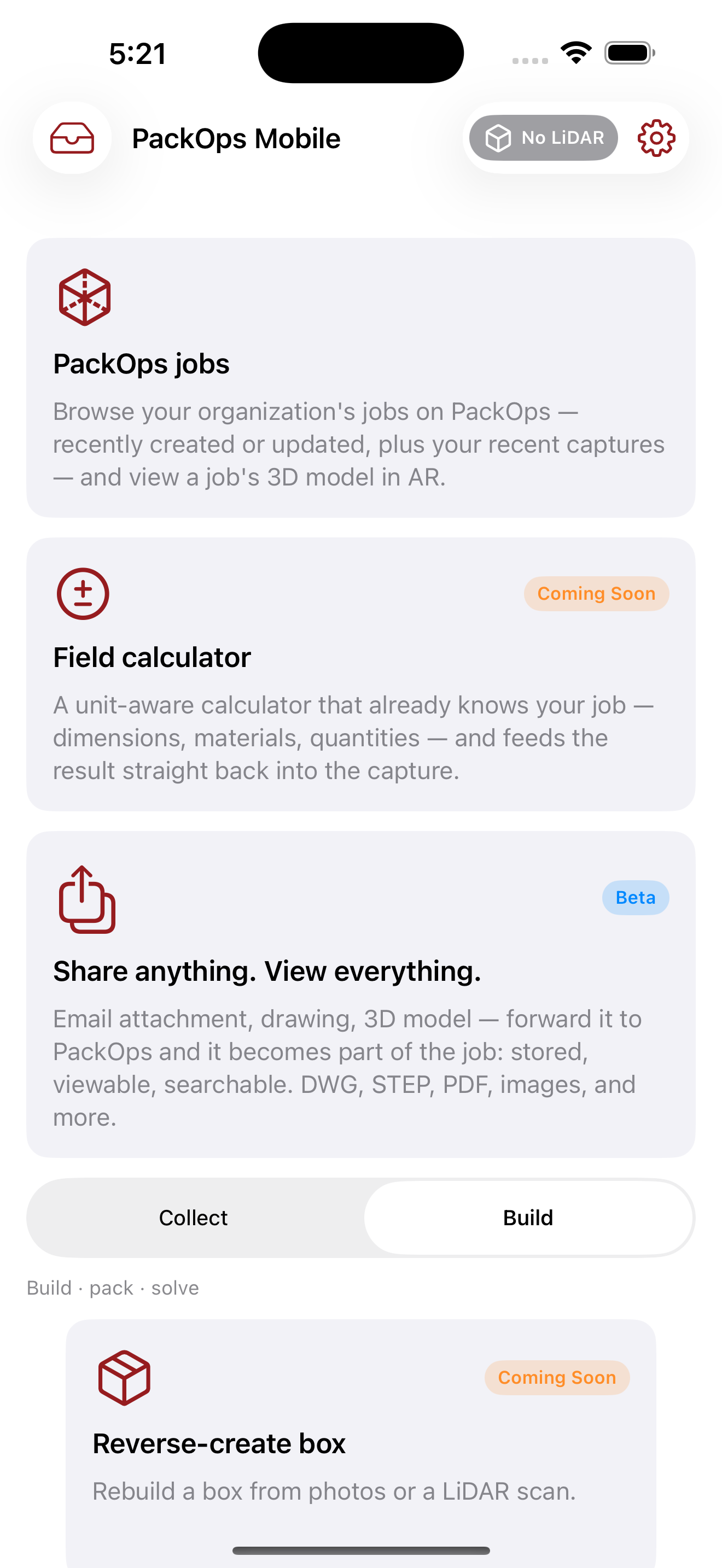 PackOps Build on iPhone